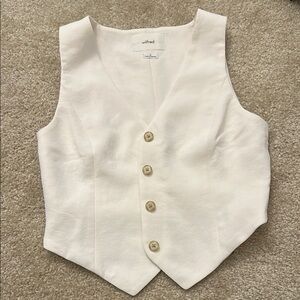 ARITZIA Wilfred Cream Buttoned Vest